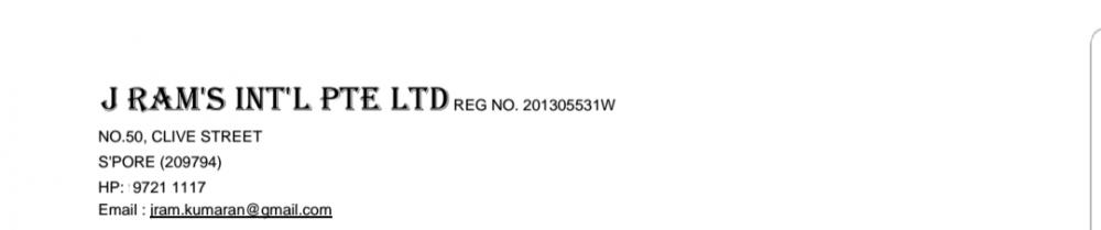 Photo of J RAM's INT'L PTE LTD 